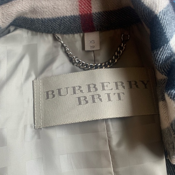 Burberry Check Wool Trench Coat Size XS - Picture 5 of 8